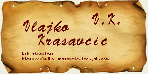 Vlajko Krasavčić vizit kartica